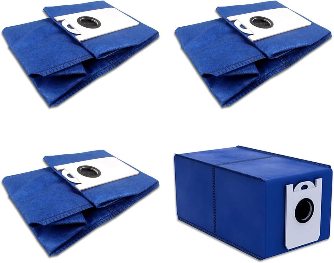 4 Pack 4.6L High-Capacity Reusable Dust Bags Compatible with RC400 Dustin and Orb-i Robot Vacuums, Replacement Dust Collector Bags