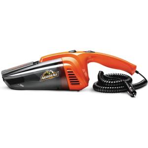 12V Handheld Vacuum Cleaner - Easy Emptying and Cleaning - Includes Accessories: Built-in Retractable Crevice Tool - Detail Brush - Pet Hair Rake - Storage Bag and Reusable Cloth Filter