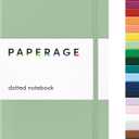 PAPERAGE Dotted Journal Notebook, (Sage Green), 160 Pages, Medium 5.6 in x 8 in - 100 GSM Thick Paper  Hardcover Journaling Notebook for Work, School & Bullet Journaling
