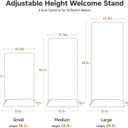 Wedding Welcome Sign Stand, Adjustable Metal Holder for Bridal Shower