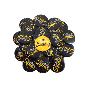 Chinco 15 Pieces Birthday Squad Pins Girl Pin It's My Birthday Button Badges Squad Pinback Button for Women Girl, 2 Inch