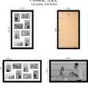 Hongkee 12x22 Picture Frame Set of 2, Black with Glass Collage Frame, Display Eight Opening 4x6 Photos With Mat or 12 x 22 Newspaper Without Mat - Horizontal or Vertical Wall Mounting, 12x22 in Matted to 8-4x6