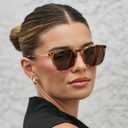 WearMe Pro Round Polarized Sunglasses for Women - UV400 Protection, Lightweight Frame, Vintage Retro Style