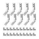FORRCKY 10Pcs 15 Series ULS Aluminum Extrusion Profile Connector Brackets with 10pcs 1515 Series Extruded Aluminum Profiles Corner Pieces 40pcs Screws