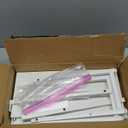 Narrow Side Table, Slim End Table with Magazine Rack, Bedside Table for Small Spaces, 3 Tier Sofa Couch Table Nightstand for Living Room, Bedroom, White LET503W