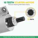 410-21013 Starter Fit for John Deere 60 110 112 120 140 200 210 212 214 216 300 312 314 316, for Massey Ferguson 14 16 Tractor All, for Kohler K241 K301 K341, Replace AM31568 SAB0043