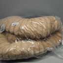 Donut Dog and Cat Bed, Luxurious Comfortable Faux Rabbit Fur Pet Beds, Round Anti-Anxiety Calming Puppy Kitten Bed with Anti-Slip Bottom for Small Medium Dogs & Cats(24", Brown)