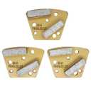 3Pcs 30 Grit Diamond Grinding Disc, Trapezoid Diamond Grinding Disc for Concrete Paint Floor, Hard Bond, Fast Change