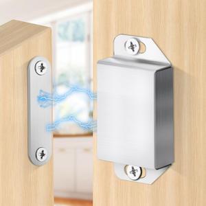 2 Pack | Magnetic Door Catch Heavy Duty - 30 Lbs Pull Force for Cabinet Doors, Window Shutters, Cupboard Doors and Closet Door, Made of Stainless Steel - Anti Rust & Long Performance., Small - 30Lbs, 2