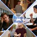 2 x 4 PCS Little Ouchies Pain Fidget Toy, Pocket Mini Pain Stim Fidget Toys for Office Workers to Stress Relief, 3D Printed Spiky Grippie Stim Keychain (Red,Orange,Yellow,Blue)