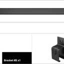 4FT Heavy-Duty Box Rail with 2 X Bracket, 450 lbs Capacity, Black Powder-Coated Finish,Kit for Outdoor Use