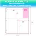 2 x Aegero 50 Pack 4 x 6 Photo Sleeves for 3 Ring Binder(300 Pictures), Heavy-Duty Archival Photo Page Protectors, Clear Picture Album Refill Pages Holds, Acid-Free