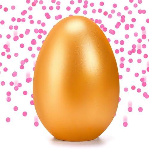 VioraWhite Easter Baby Gender Reveal Egg 6 Inches Boy or Girl Spring Gender Reveal Ideas Surprise Egg with Confetti Pregnancy Announcement Gift Baby Shower Gender Reveal Party Supplies(Pink)