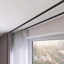 ACMEART Ceiling Curtain Track,Hidden Ceiling Track for Curtains,Room Divider Curtain Rod,Ceiling Track Set with Silent Rollers for Living Room/Bedroom/Shower Room(Customized size,Black)