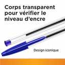 Bic Cristal Original Ballpoint Pens, Medium Point (1.0 mm), Red, Box of 50 - Smudge-Free, Every-Day Writing Pens with Clear Barrel, 8373619