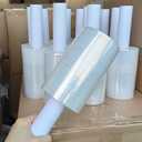 Clear Stretch Wrap 6"1000' Plastic Wrap Roll for Moving Shipping Wrap,Industrial Strength Shrink Packing Wrap Heavy Duty Stretch Film with Handle