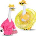 Booson Summer Goose Outfit for 23 in Porch Goose Statue, Yard Lawn Decor