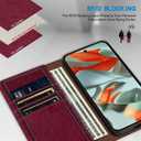 ZZXX for Pixel 10 Pro XL Wallet Case Strong Magnetic 6.8 inch,Wine Red