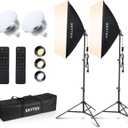 Skytex Softbox Lighting Kit 2Pack 20x28in Soft Box | 85W 2700-6400K E27 LED Bulb Continuous Photography Lighting, Photo Studio Lights Equipment for Camera Shooting, Video Recording