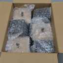 4 Inch / 10 cm Wooden Furniture Legs, Set of 6 Solid Wood Mid-Century Modern Pyramid Replacement Feets with 5/16 inch Bolt & Rubber Floor Protectors for DIY Ottoman TV Stand Black