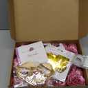 SEMONONIA Glitter Roses Bouquet DIY Pink Roses Artificial Flowers Bouquets, 24 Pack Fake Shiny Flowers with Stems Eternal Floral for Elegance Wedding Bouquet Anniversary Birthday Love Gift