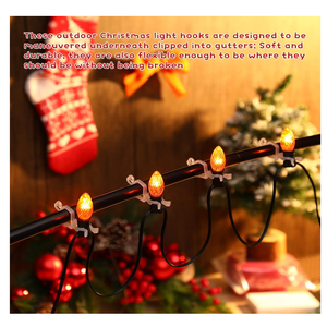 25 Pcs Christmas Light Clips Hooks, Outdoor Universal Gutter and Shingle Clip (4 pack)