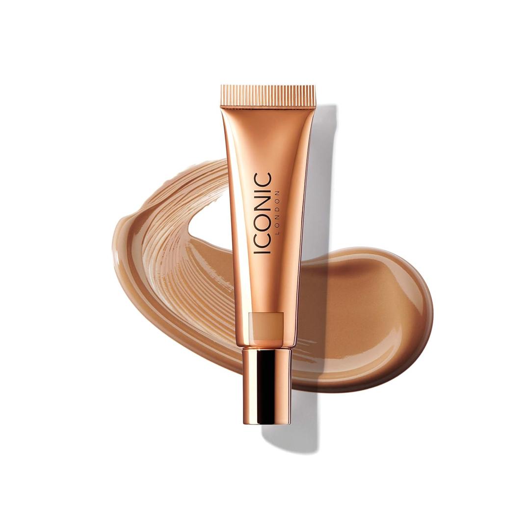 ICONIC LONDON Sheer Bronze | Lightweight Liquid Buildable Bronzer, Cruelty Free, Vegan Makeup (0.42 Fl Oz (Pack of 1), Sun Kiss)
