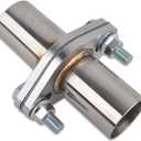 Exhaust Flange Bolts Quick Fix Repair Pipe Kit w/Gasket & Hardware, 1.75'' Inch OD 2 Bolts T304 Stainless Steel Universal Flange Replacement Kit