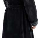 NY Threads Mens Robe, Luxury Plush Fleece Mens Bathrobe, Spa Bath Robe for Men (Large-X-Large (Pack of 1), Black)