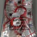 Meanplan 50 Pcs Christmas Cellophane Cookie Tray Bags with Red Ribbon Santa Claus Deer Cookie Treat Bags Snowman Snowflakes Patterns for Xmas Holiday Party Favors Supplies