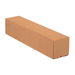 BOX USA Cardboard Box 18"L x 3"W x 3"H, Pack of 25 | Poster Tube for Mailing and Storage of Blueprints, Artwork, Crafts, Long Art Holder, 18 inches