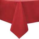 sancua 100% Waterproof Rectangle PVC Tablecloth - 60 x 84 Inch - Oil Proof Spill Proof Vinyl Table Cloth, Wipe Clean Table Cover for Dining Tables, Buffet Parties and Camping, Red