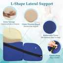 Lateral Support for Wheelchair, Chair Lateral Support Cushion for Elderly, Wheelchair L-Shape Padded for Help Prevent Leaning to One Side, Patient Assistance Body Positioner (1 Pair)