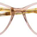 DOOViC Computer Reading Glasses Blue Light Blocking Anti Eyestrain Fashion Cat Eye Spring Hinge Readers for Women 1.75 Strength