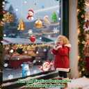 4 x DKTIE Christmas Window Stickers, Navidad Snowflake Window Clings Stickers for Glass, Xmas Decals Decorations Holiday Snowflake Santa Claus Reindeer Decals for Party (Q316, 8 Sheets 20x30CM)