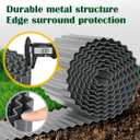 LAVEVE Corrugated Metal Garden Edging 12" x 20Ft, Landscape Edging Border for Lawn, Flower Bed, Garden Fence, Paver Edging (Light Gray)
