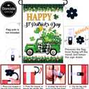 Doncida Seasonal Garden Flag Set of 12 Double Sided Double Stitching 12x18 Inch, Spring Valentines Day St Patricks Day Yard Flags for Outside Decor, Includes Free Anti-Wind Clip and Stopper