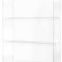 DuvinDD Acrylic Display Case for Collectibles with LED Light Top, 3-Shelves Clear Figure Display Case with Door, Dustproof Hot Wheels Display Case Storage Box Black(12.4x4.5x16.7inch)