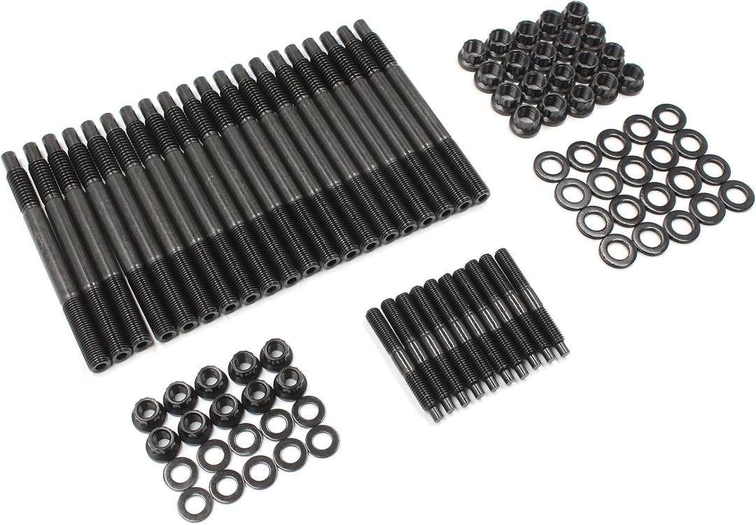 12-Point Cylinder Gasket Head Stud Bolt Kit Compatible with 2004-2019 LS1 LS3 5.3L 5.7L 6.0L Engines / Chevy LS1 LS6 4.8L 5.3L 6.0L # 234-4317