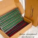 12 Inch Christmas Taper Candles Unscented Smokeless Long Tall Tapered Candle for Candlesticks Sticks Wedding Advent Home Decor DinnerSet of 12,Redgreen