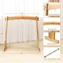 14" Gong Stands, Wind Chimes Wood Stand with Base for 1 Gong or 4 Chimes, Light & Portable Multipurpose Stand, Easy Assembly for Sound Healing, Meditation, Yoga