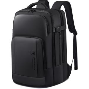 Travel Backpack for Men, 17.3 Inches Business Laptop Backpack Water-Resistant Carry on Airline Approved 18x14x8 Luggage Backpack with USB Charger Port (Medium, Black-26l)