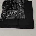 Vamqor 100% Cotton 10 Pack Fine Bandanas (Black)