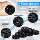 Moxweyeni 40 Pcs 2" x 1/2" Deck Board Ledger Spacers Bulk Drainage Spacer Building Tool Thick Polypropylene Prevent Rot from Occurring at Deck Ledger Connection Stair Stringers Shade Structures