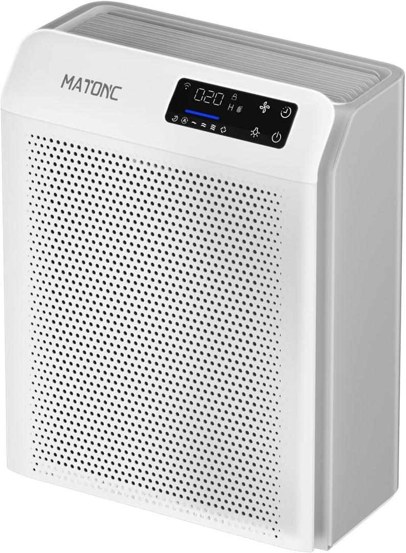 Smart Air Purifier 24 Timer Bedroom Home with APP Smart Control Pure White