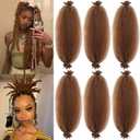 Spring Afro Twist Hair, 16 Inch Springy Marley Twist Braiding Hair Pre-Separated 6 Packs Spring Twist Afro Kinkys Bulk Hair for Soft Locs Crochet Hair Extensions for Black Women (30#, 16inch)