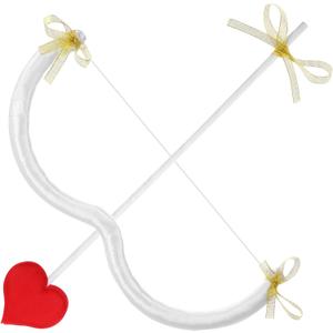 Leitee Cupid Bow and Arrow Set Cupid Costume Accessories Women Cosplay Supply for Party Cos Adult (White)