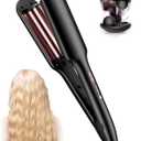 ANWA Double Barrel Hair Waver Crimper Tool, 1 Inch (25mm) Wavy Hair Crimper Iron for Women Beach Waves, Ceramic Deep Beach Wave Curling Iron