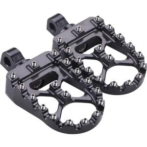 CNC Wide Foot Pegs Bobber Style footpegs 360 Roating MX Chopper fit for harley Dyna Sportster Fatboy Iron (black)