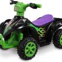 Monster Jam 6V ATV Quad for Kids - Powerful and Safe Ride-On Toy with Rechargeable Battery - Forward and Reverse Driving - Max Weight Capacity of 55 LBS - Ages 2-3 Years